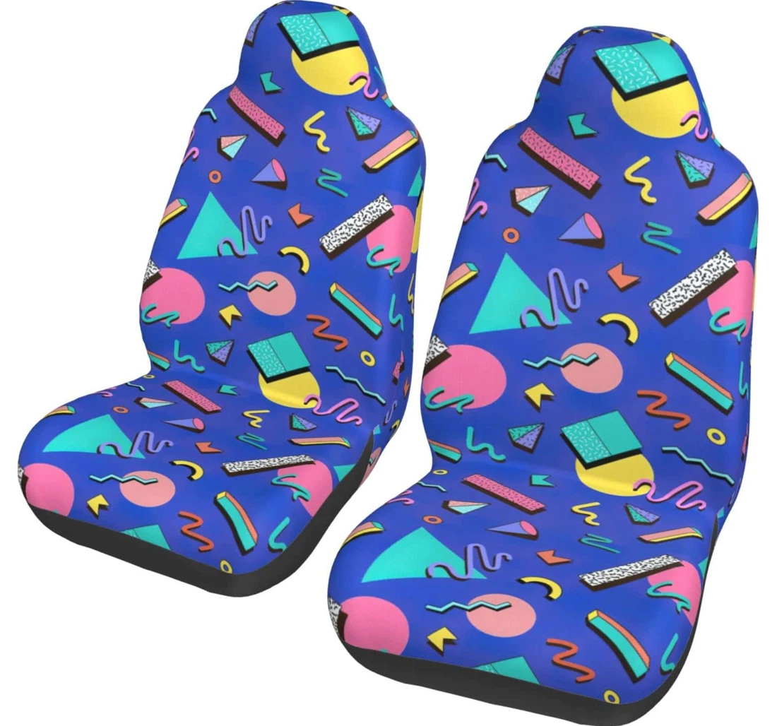 Retro 80s 90s Universal Front Car Seat Cover