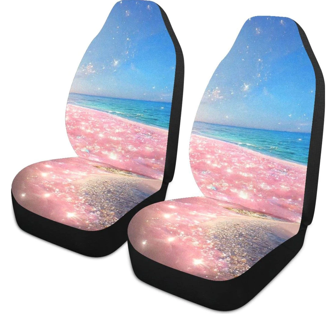 Pink Diamond Beach Universal Front Car Seat Cover