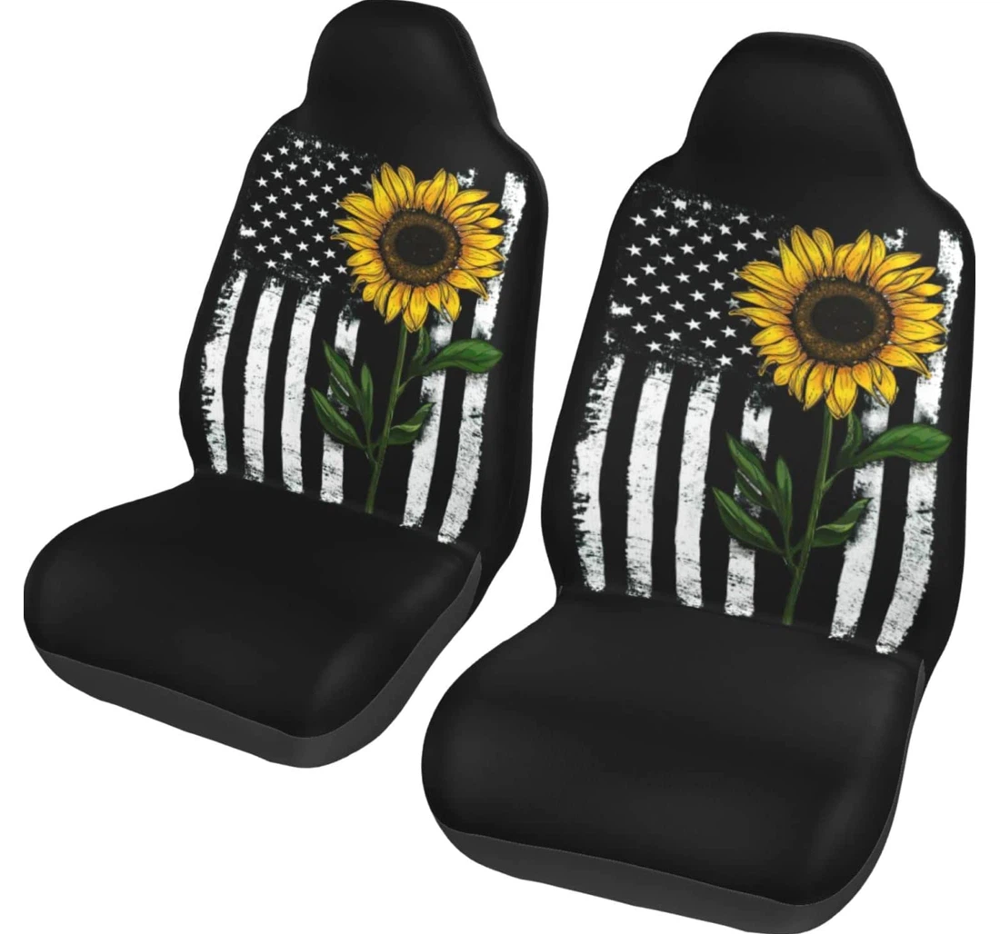 Sunflower Flag Universal Front Car Seat Cover