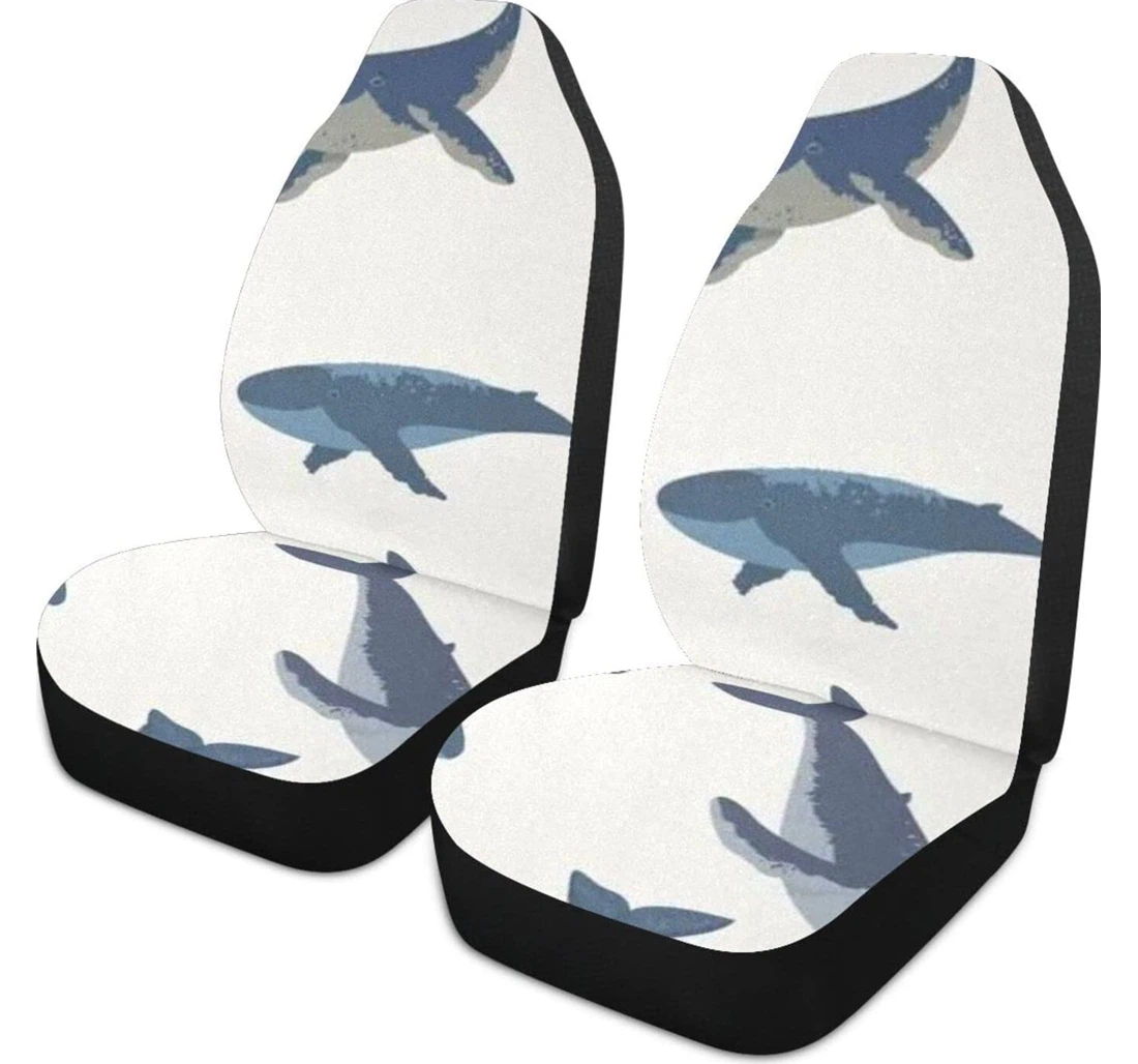 Shark Cartoon Universal Front Car Seat Cover