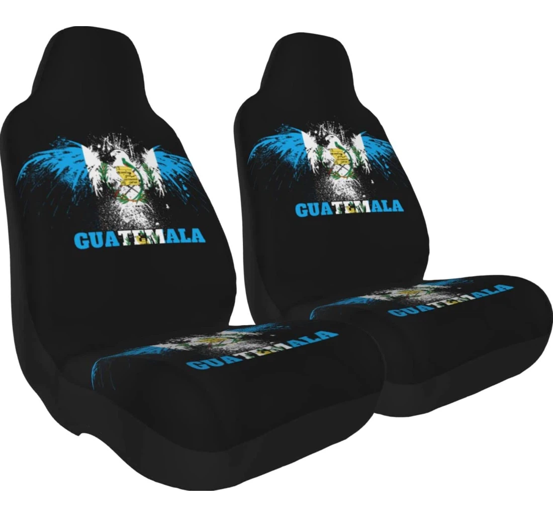 Guatemala Flag American Eagle Universal Front Car Seat Cover
