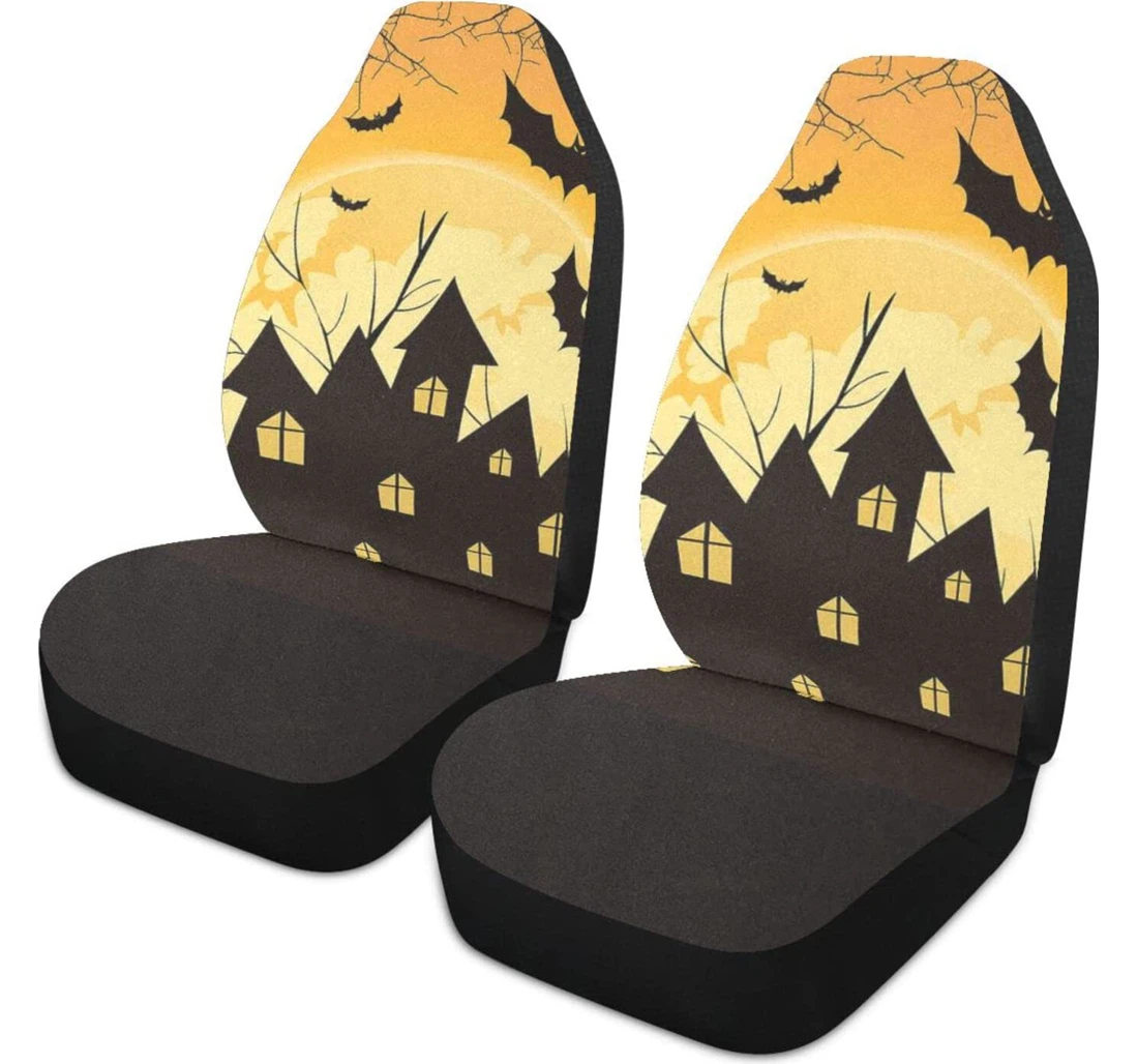 Halloween Night Universal Front Car Seat Cover