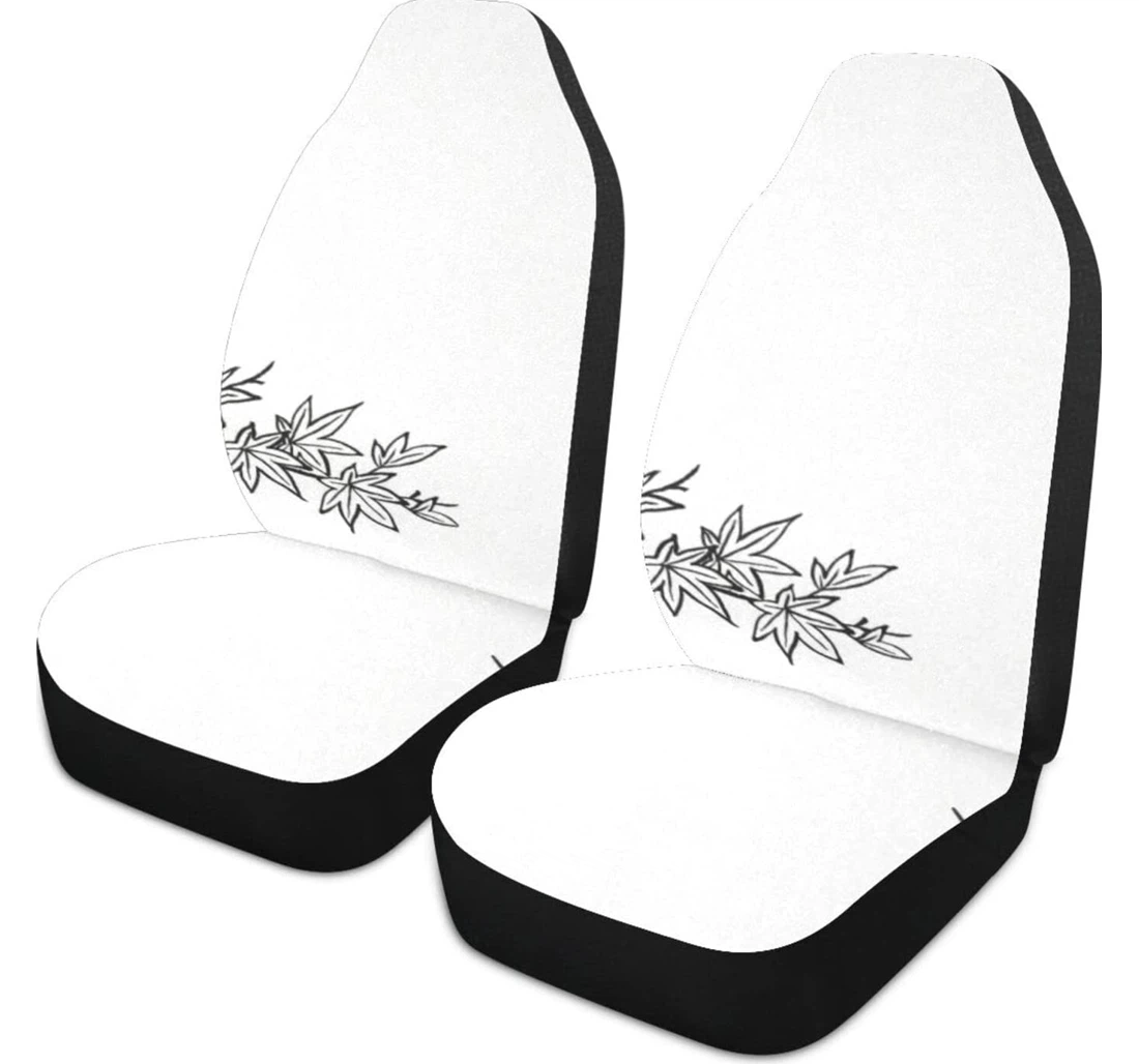 Sketch Of Tree Maple Universal Front Car Seat Cover