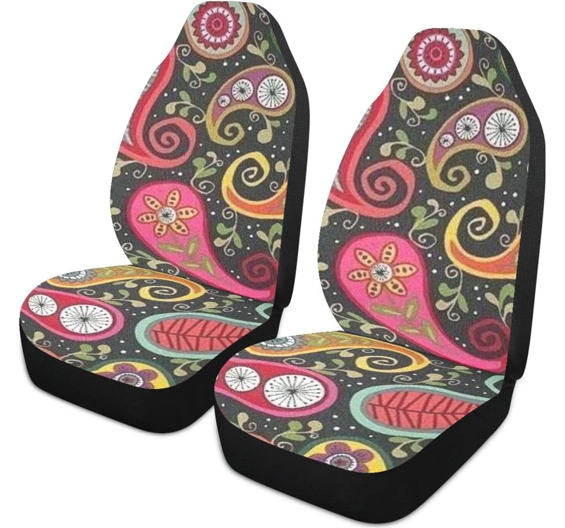 Hip Hop Paisley Universal Front Car Seat Cover