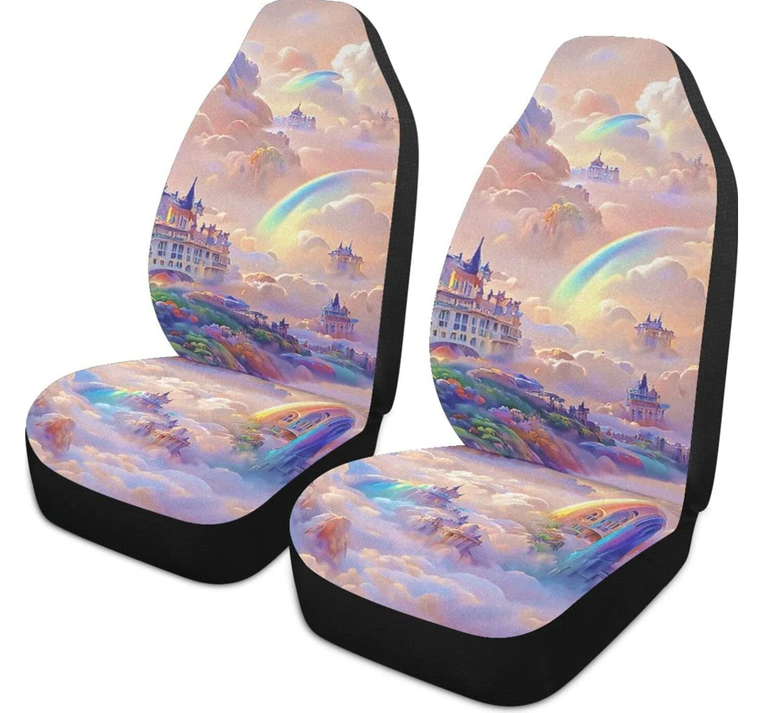 A Beautiful Castle On The Clouds Universal Front Car Seat Cover