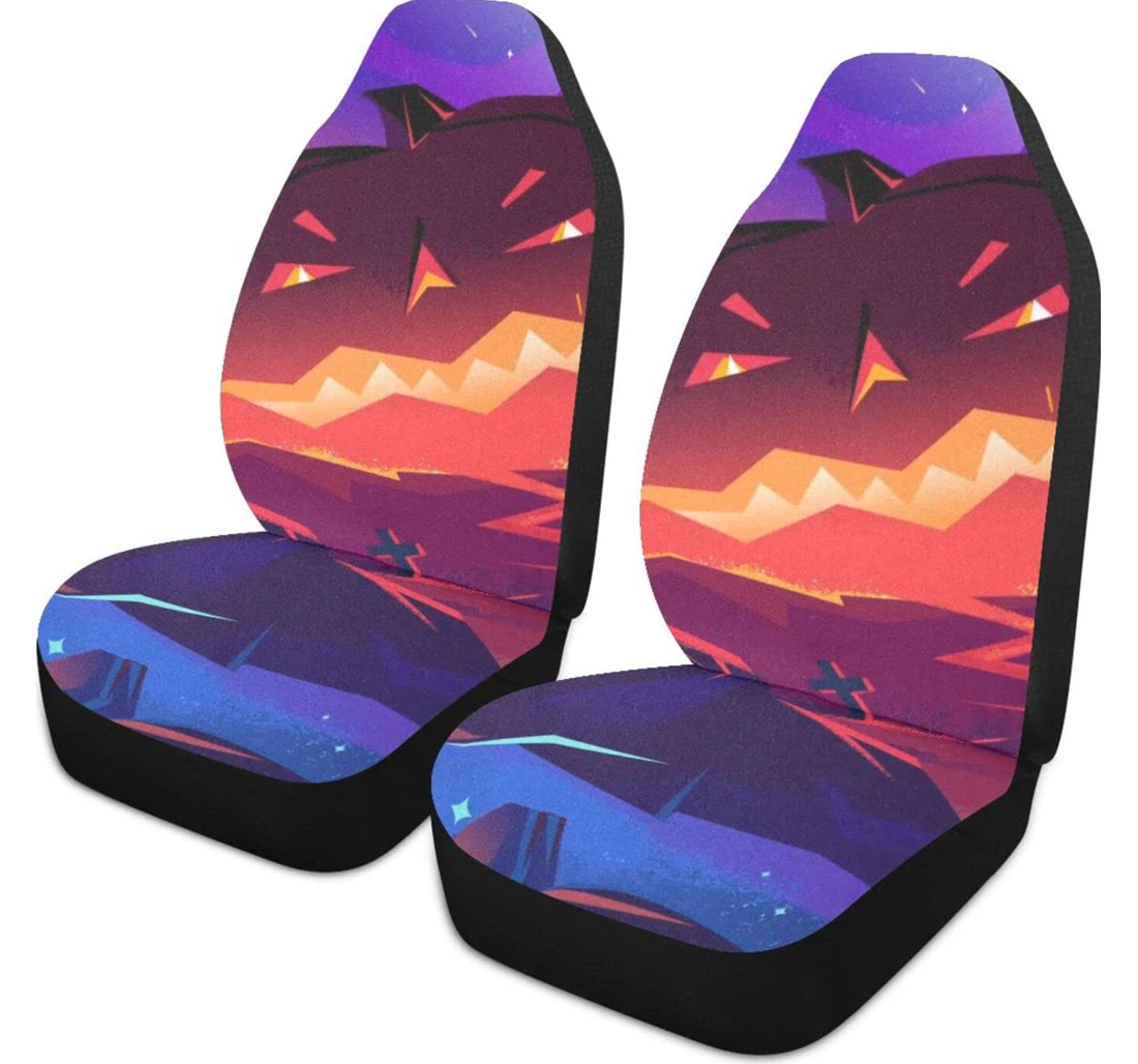 Pumpkin Halloween Universal Front Car Seat Cover