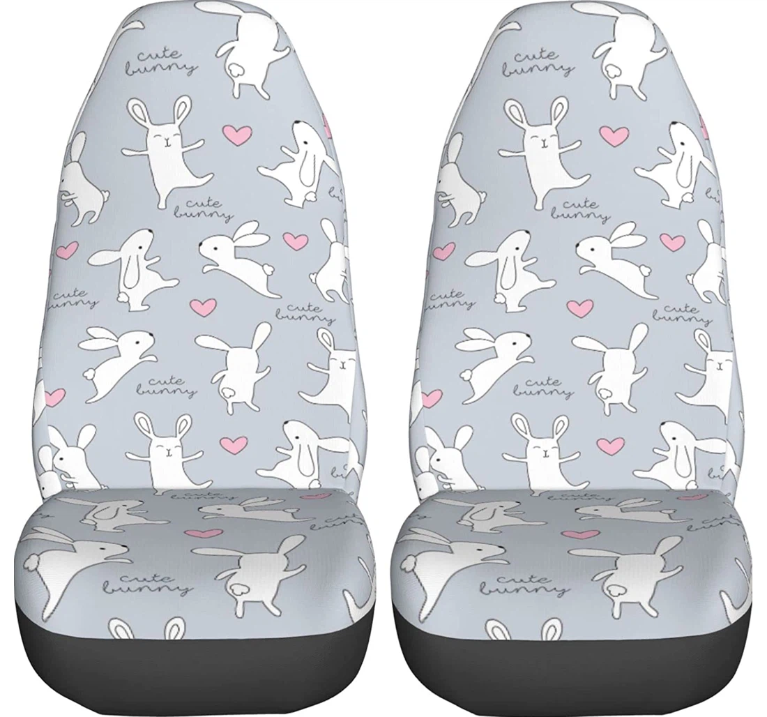Little Bunny Pattern Universal Front Car Seat Cover