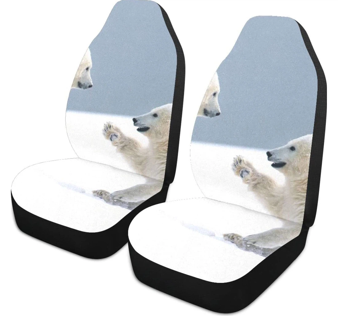 Polar Bear Universal Front Car Seat Cover
