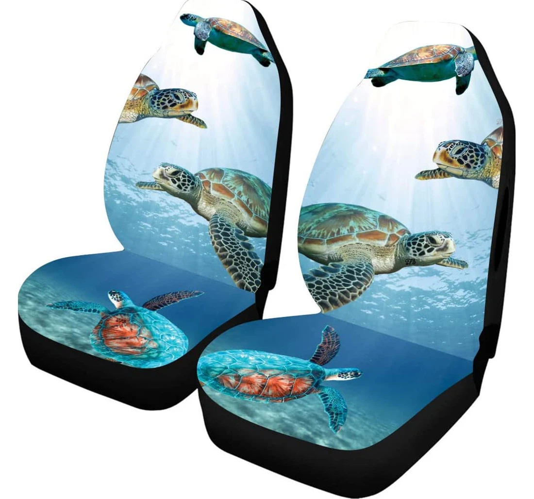 Sea Turtle Turtle Under The Sea Turtle Lover Universal Front Car Seat Cover