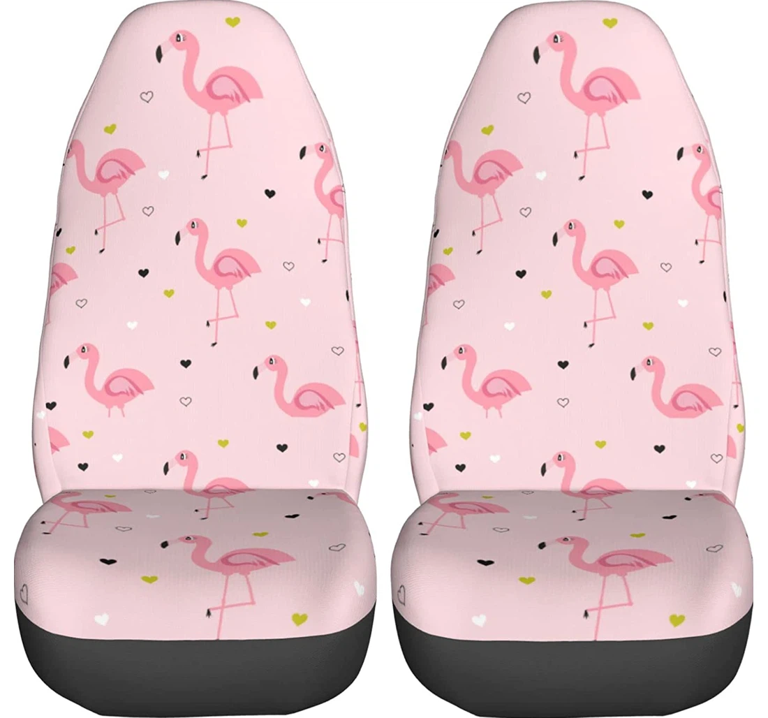 Flamingo Pattern Universal Front Car Seat Cover