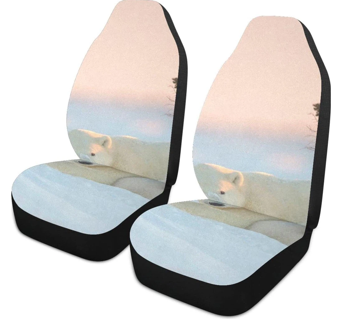 Polar Bear Universal Front Car Seat Cover
