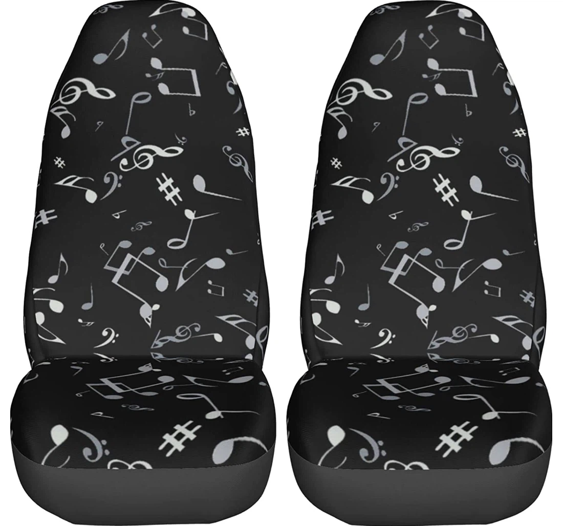 Musical Notes Universal Front Car Seat Cover