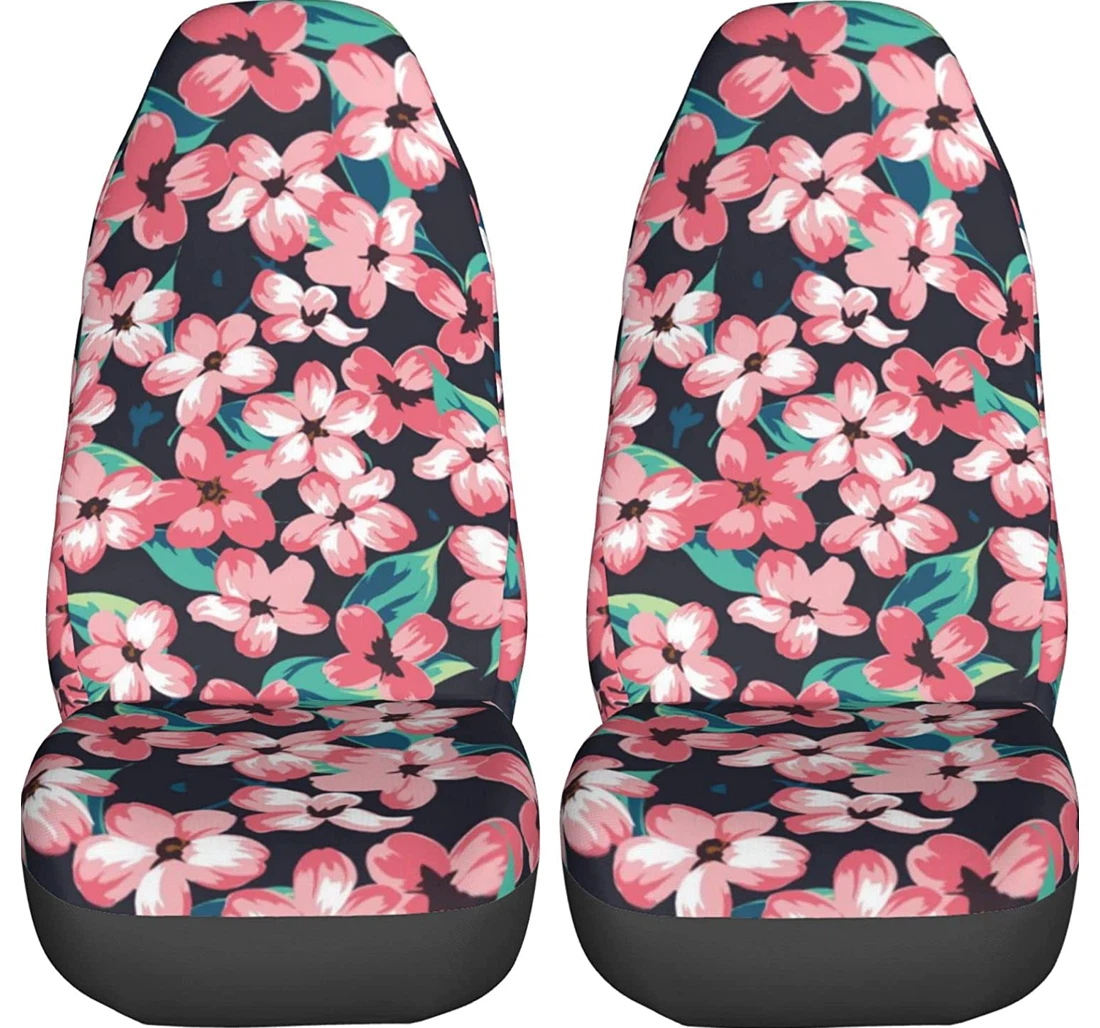 Cherry Blossom Flower Universal Front Car Seat Cover