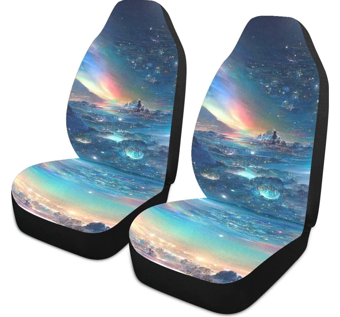 Colorful Reflections In The Sky Universal Front Car Seat Cover