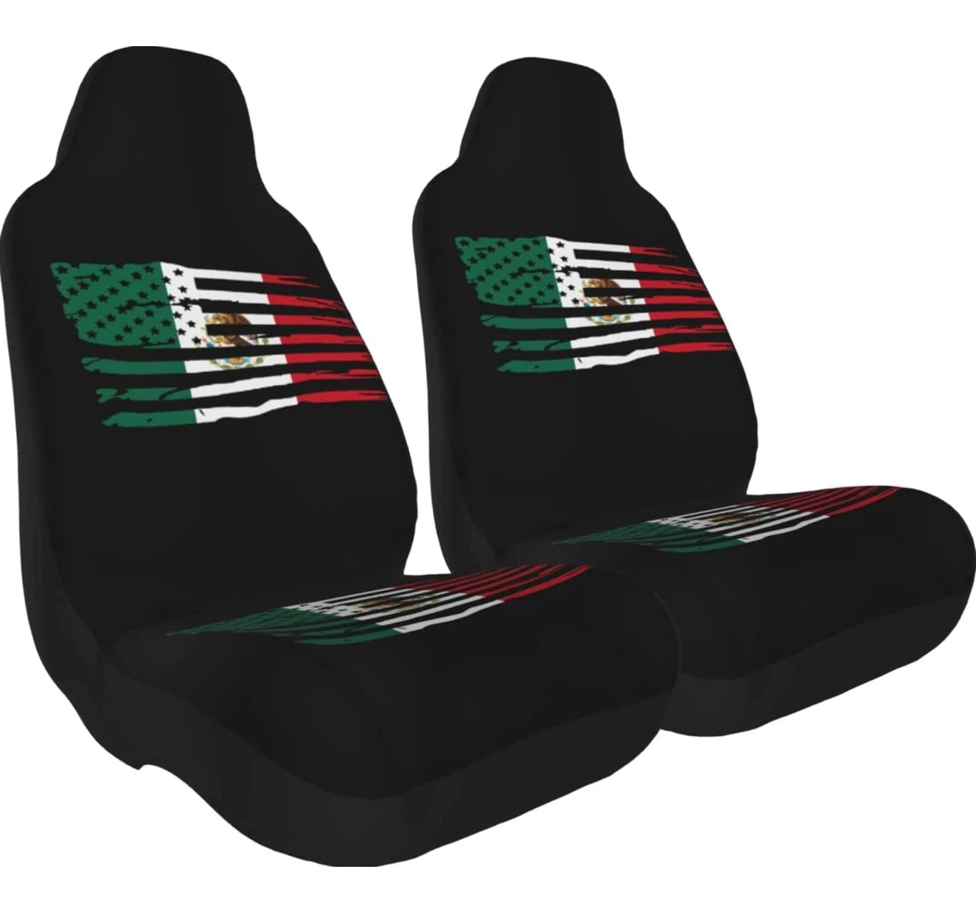 Mexico Flag Universal Front Car Seat Cover