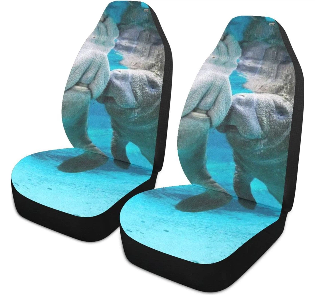 Sea Animals Manatee Universal Front Car Seat Cover