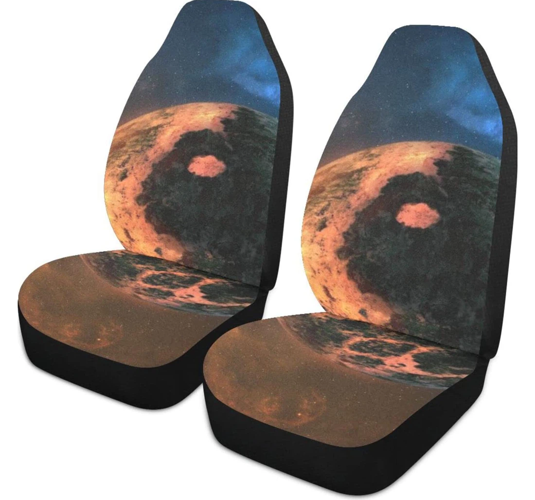 Yin Yang Starry Sky Universal Front Car Seat Cover