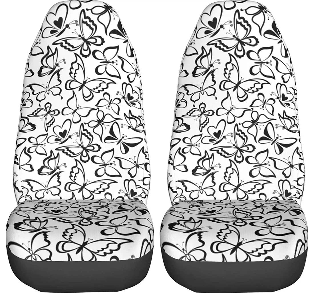 Foruidea Butterfly Pattern Trucks Universal Front Car Seat Cover