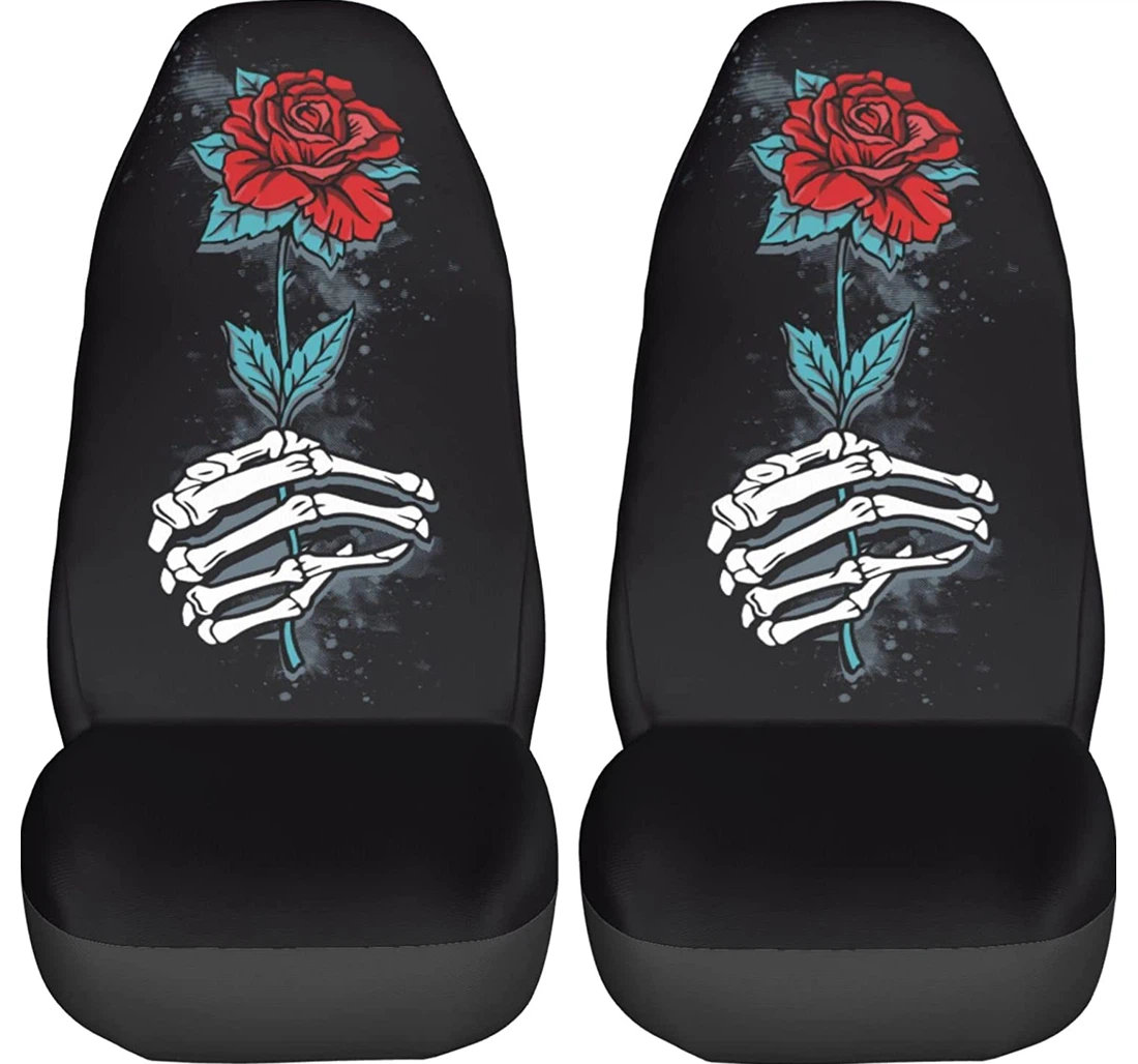 Foruidea Skull Hand Blue Trucks Universal Front Car Seat Cover