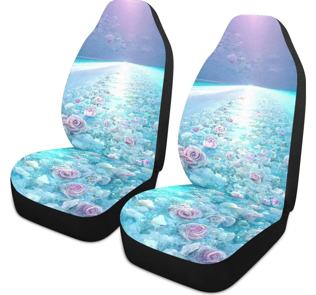 Roses The Water Universal Front Car Seat Cover