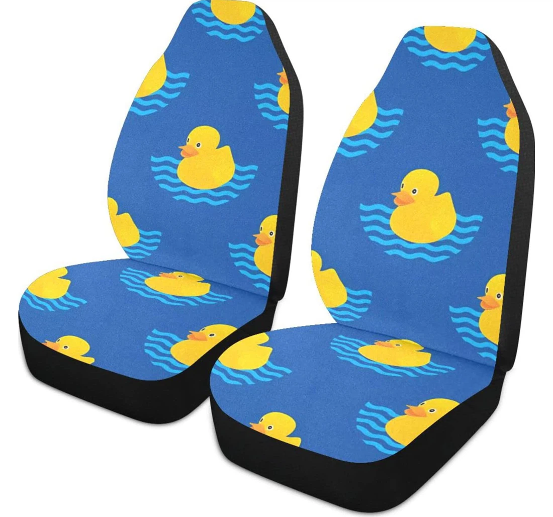 Cartoon Rubber Duck Universal Front Car Seat Cover