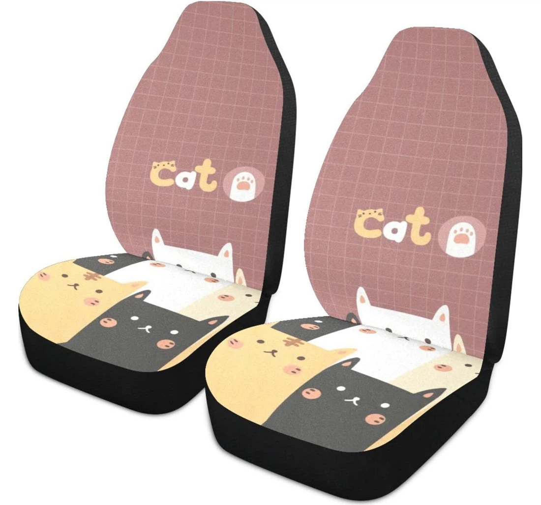 Cute Cat Universal Front Car Seat Cover