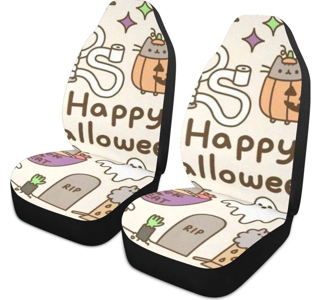 Happy Halloween Bat Universal Front Car Seat Cover