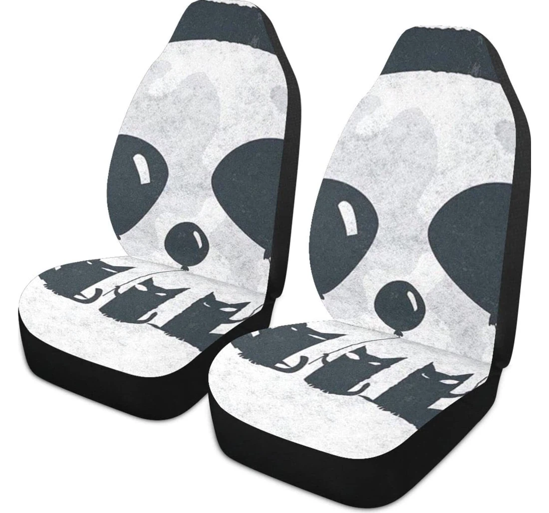 Crazy Party Universal Front Car Seat Cover