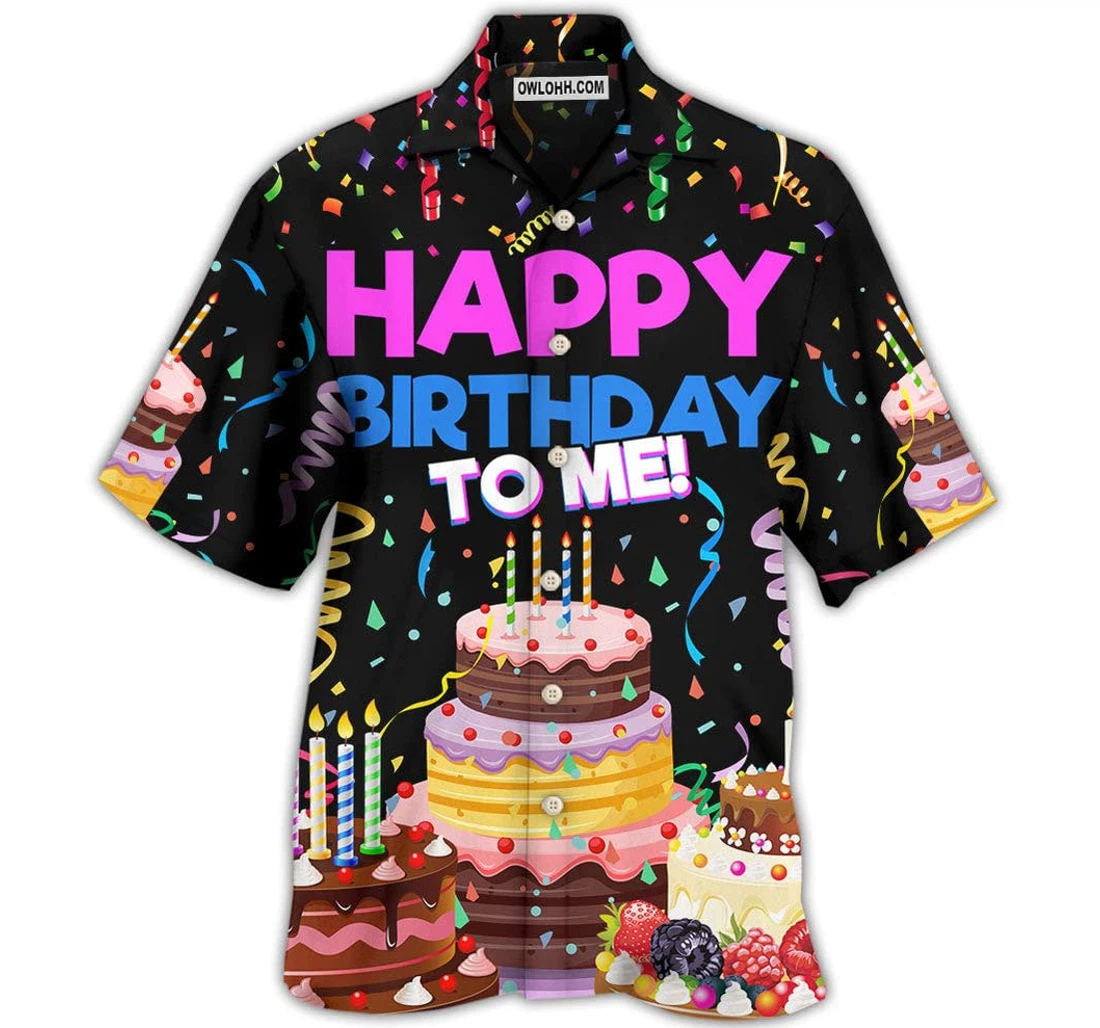Personalized Birthday Happy Birthday Me B Hawaiian Shirt, Button Up Aloha Shirt For Men, Women