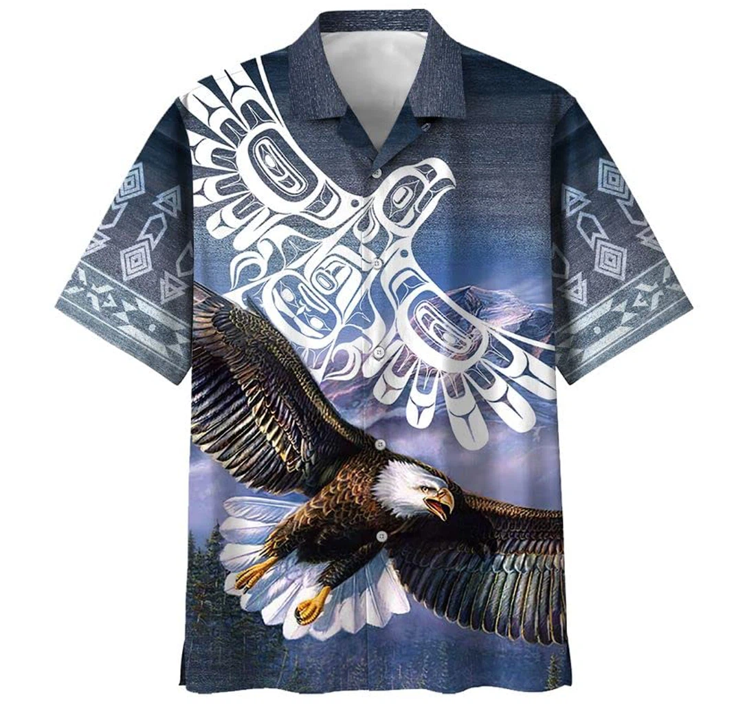 Personalized American Eagle A Hawaiian Shirt, Button Up Aloha Shirt For Men, Women