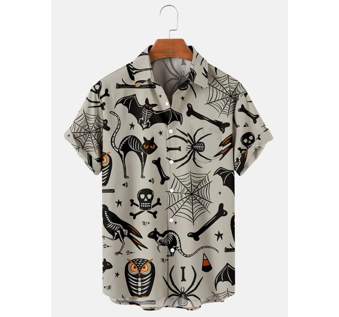 Personalized Happy Halloween Graphic Halloween Halloween Gifts Y Hawaiian Shirt, Button Up Aloha Shirt For Men, Women
