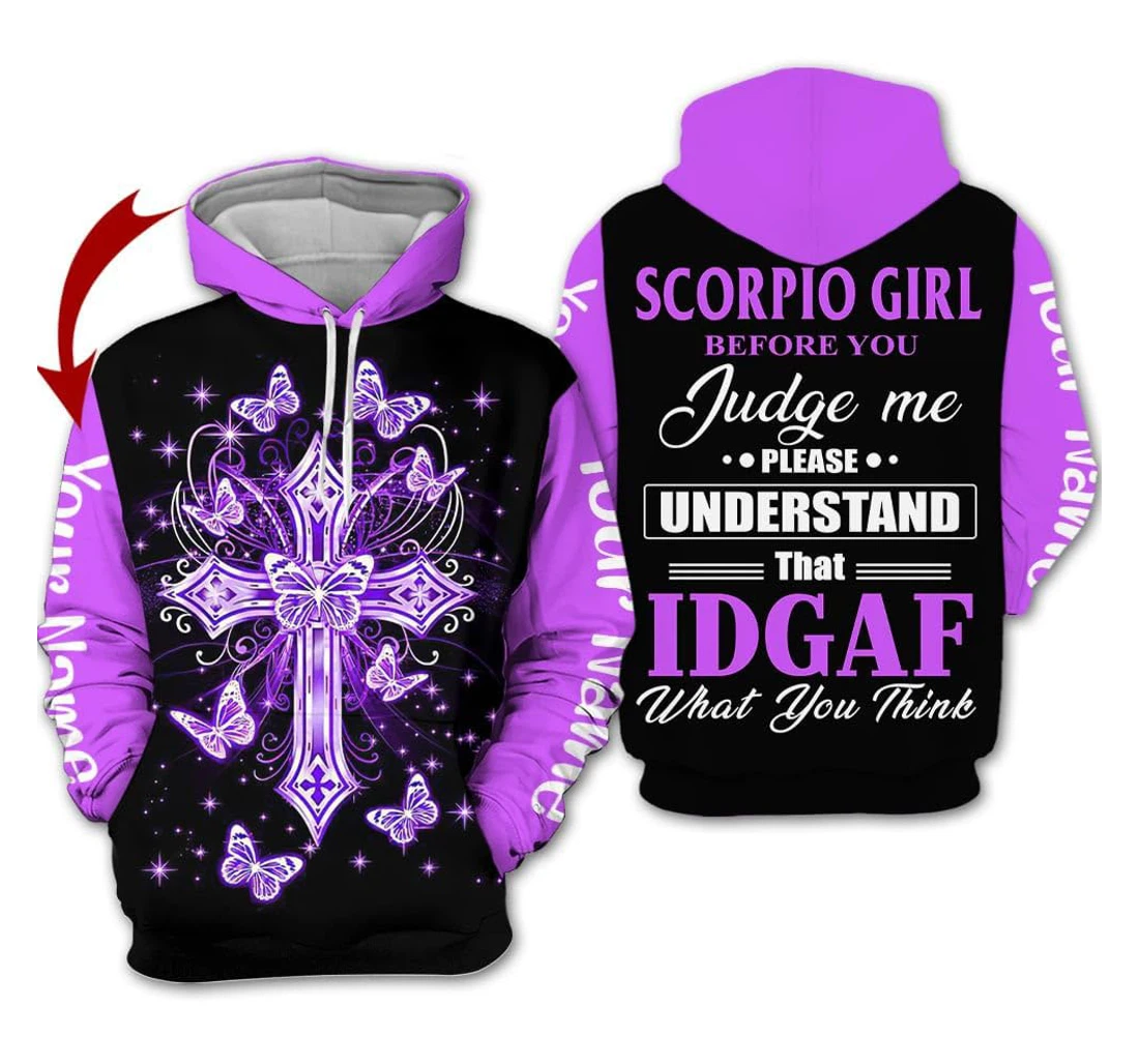 Personalized D Zodiac Signs - 3D Printed Pullover Hoodie