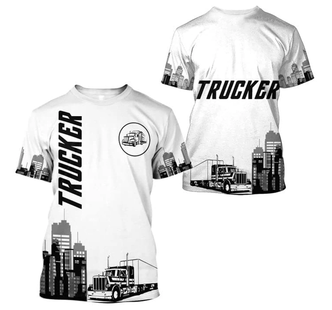 Personalized Trucker D Trucker Custom Trucker Trucker D Trucker Up - 3D Printed T-shirt