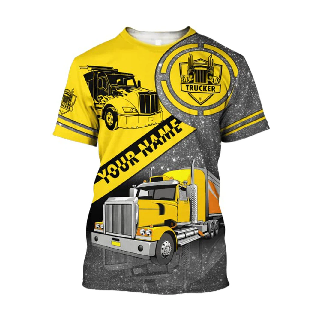 Personalized Trucker D Trucker Custom Trucker Trucker D Trucker Up Hd_a - 3D Printed T-shirt