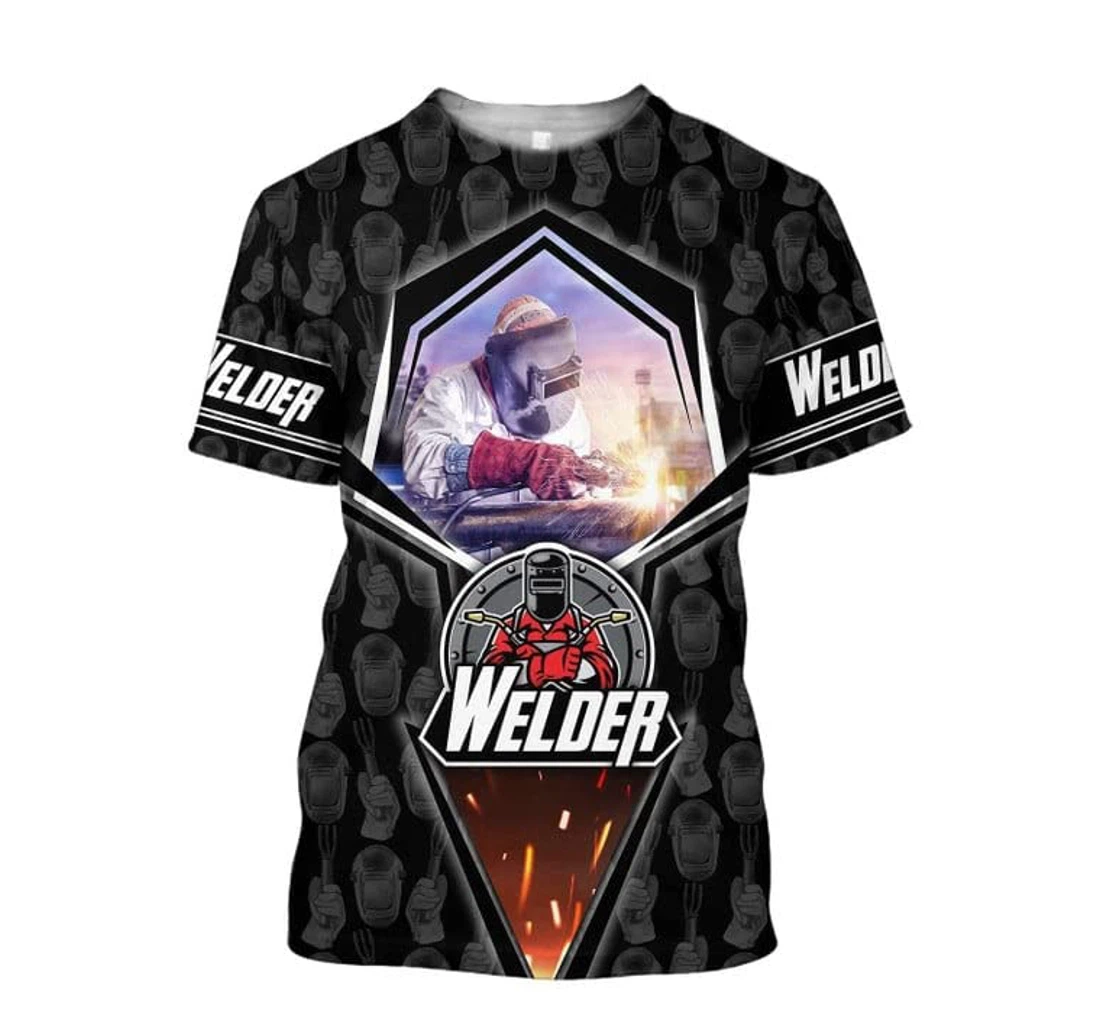 Personalized Welder Welder Welding Custom Welder Welding D Welder Up - 3D Printed T-shirt
