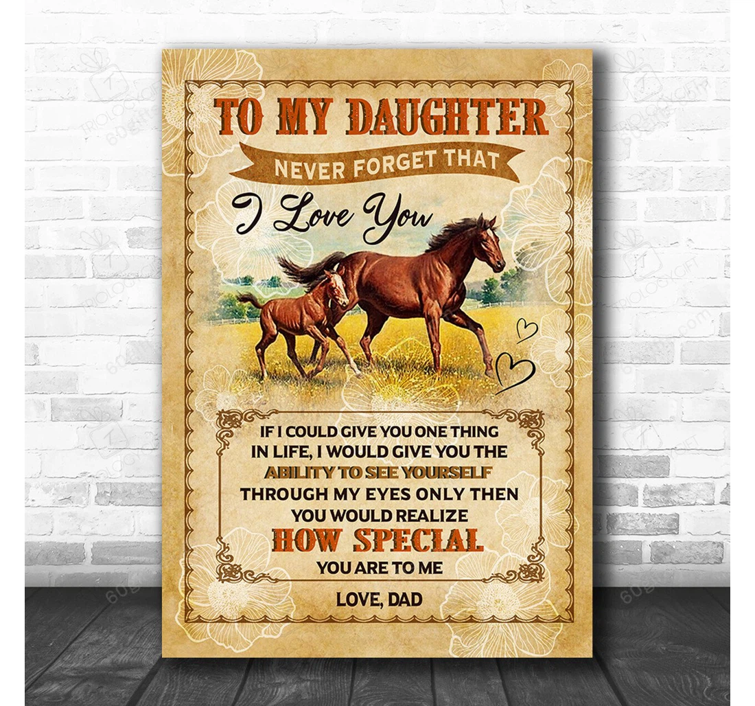 Poster, Canvas - How Special You Are To Me Horse Print Framed Wall Art