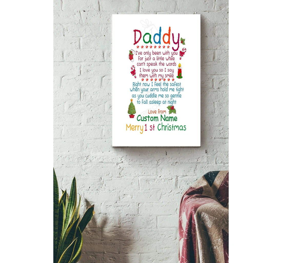 Poster, Canvas - Merry Daddy Fatherhood Father Dad Daddy Papa Father Day Dad Livingroom Day Eve Gallery Idea S Print Framed Wall Art