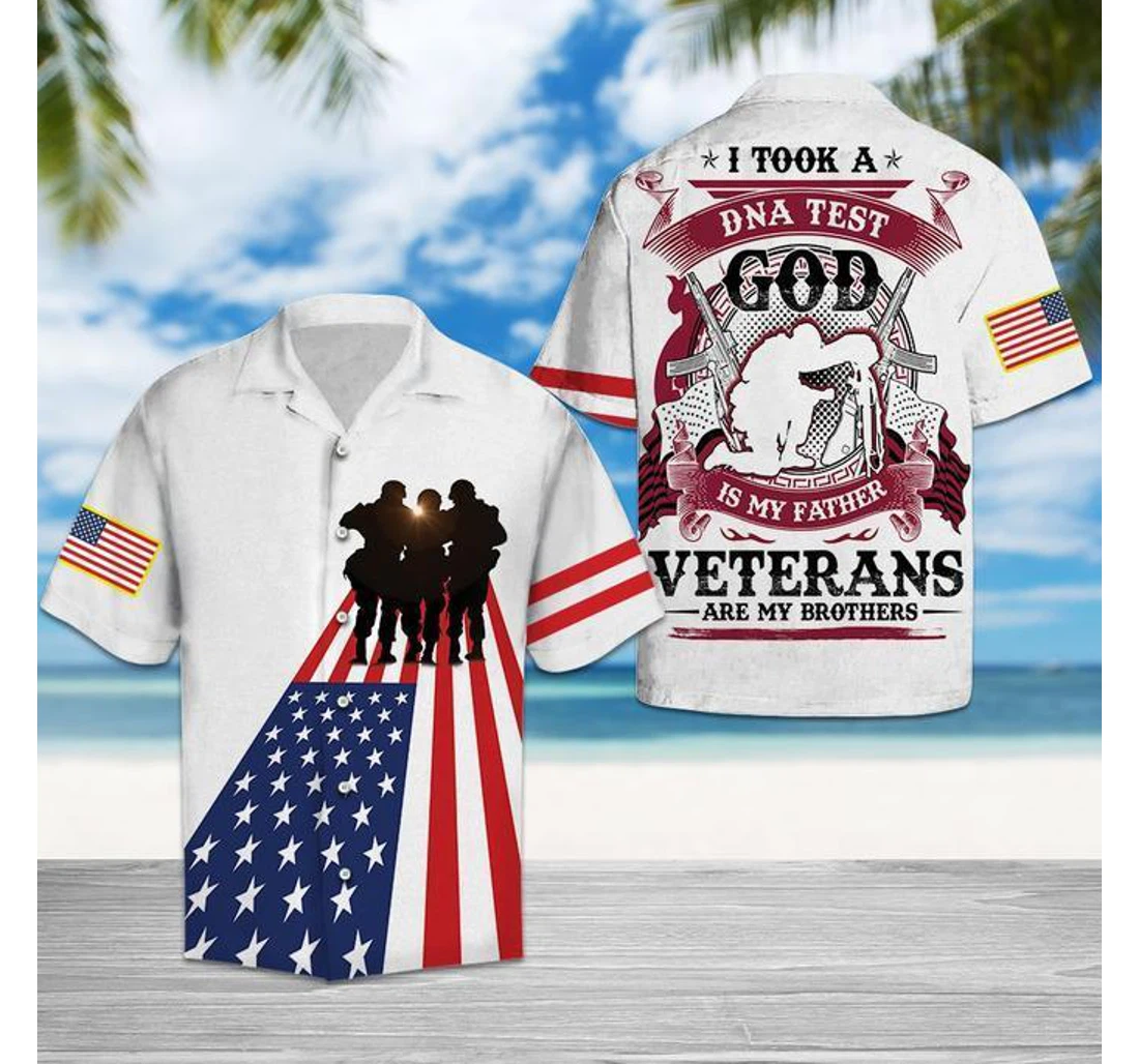 Personalized Veterans Of America Hawaiian Shirt, Button Up Aloha Shirt For Men, Women