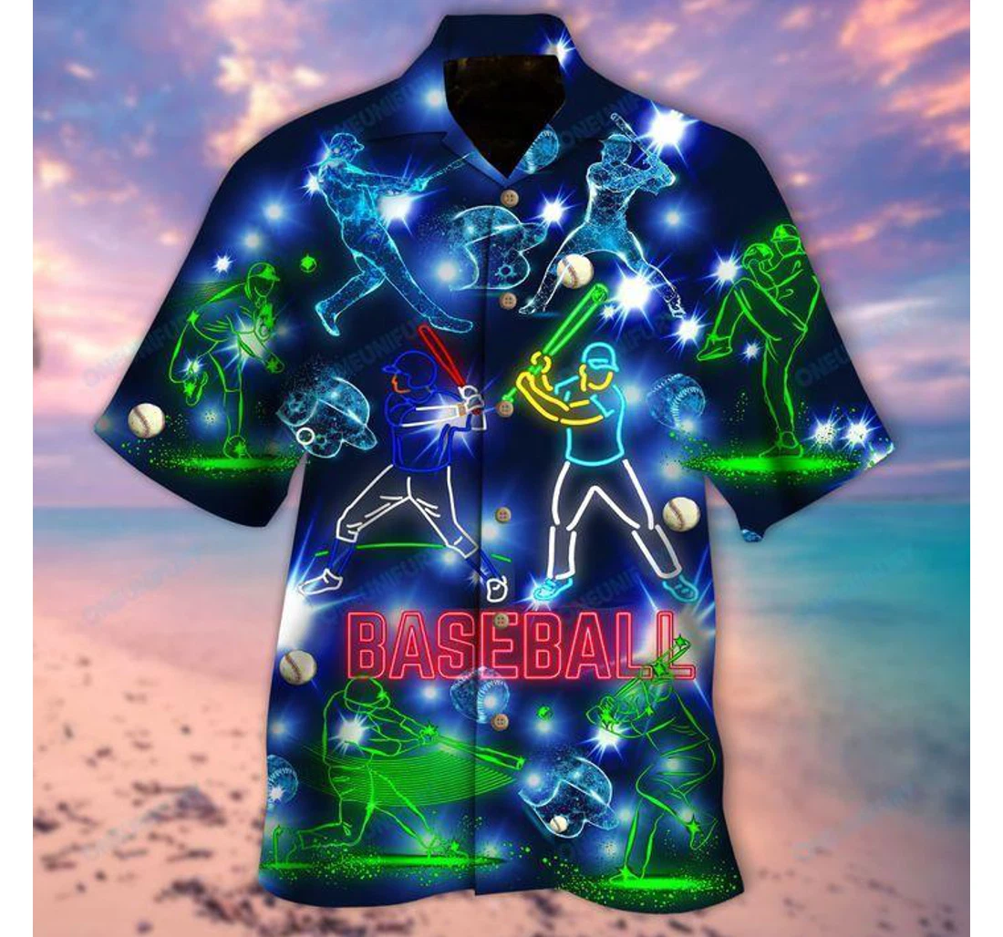 Personalized There S No Crying In Baseball Hawaiian Shirt, Button Up Aloha Shirt For Men, Women