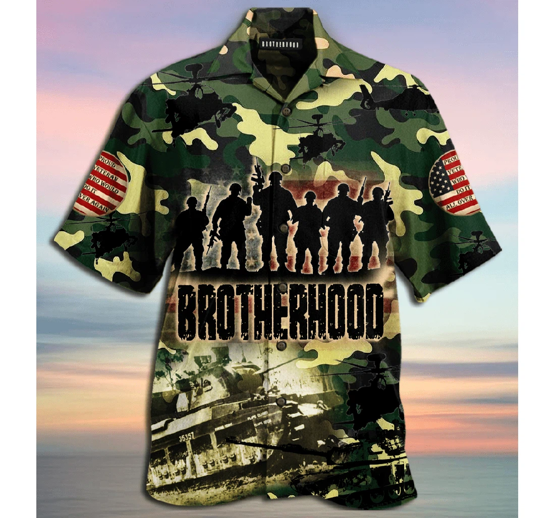 Personalized Thanks Your Brave Veteran Hawaiian Shirt, Button Up Aloha Shirt For Men, Women