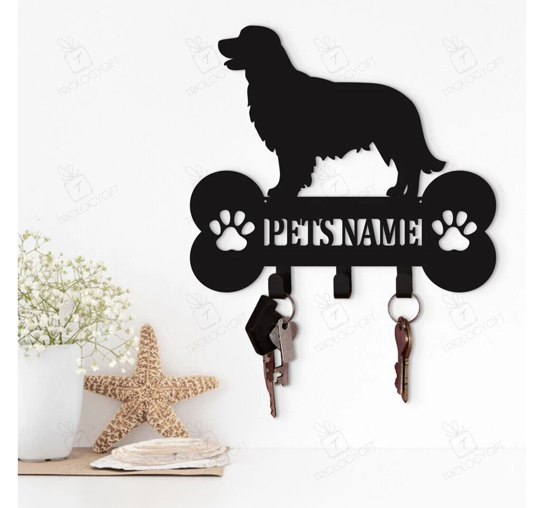 Personalized Metal Sign - Customized Golden Retriever Dog Holder Custom Name Dog Owners Doxie Lover Mother's Day MonoGram