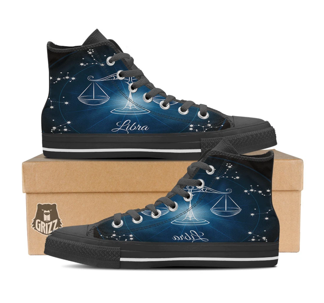 Constellation Libra Print High Top Shoes
