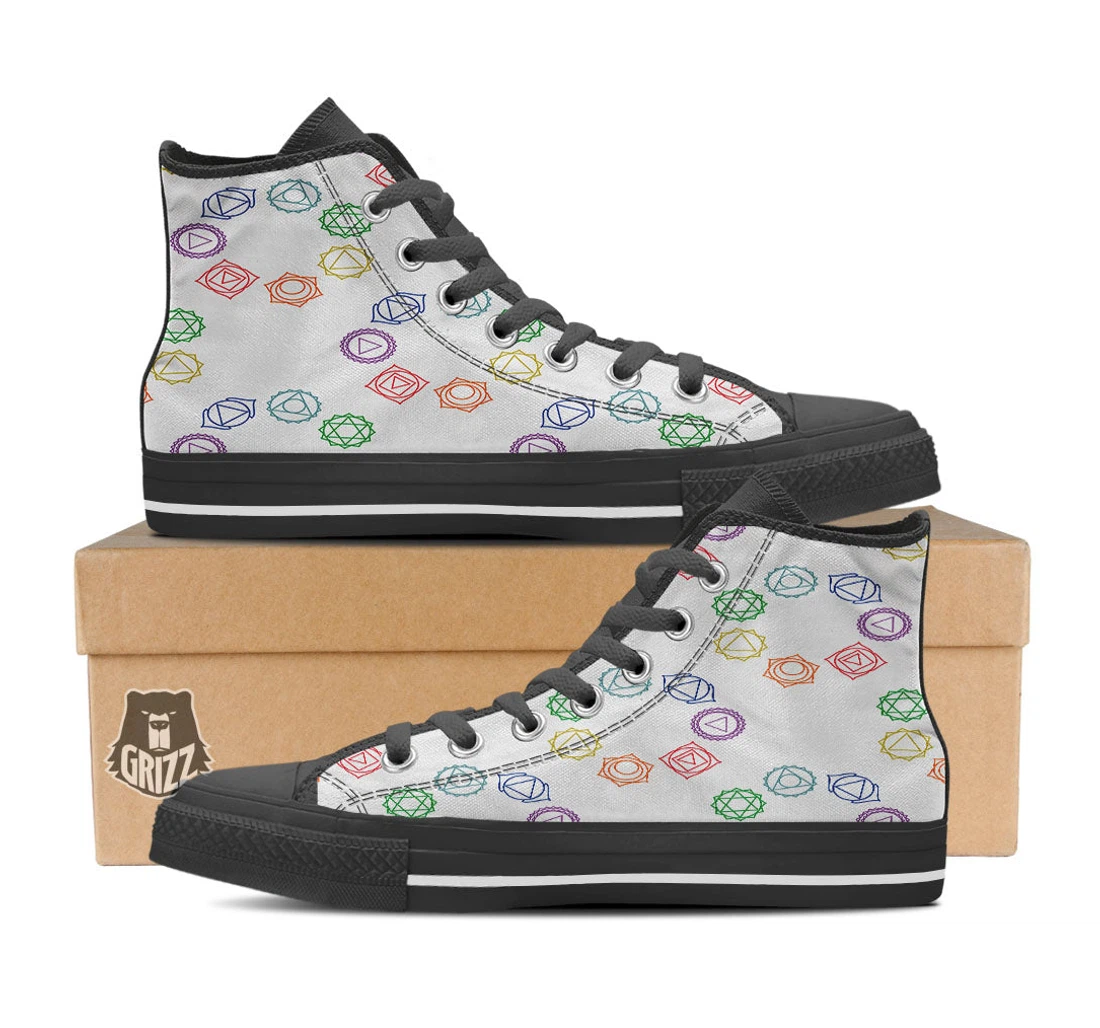 Chakra Manipura Print Pattern High Top Shoes