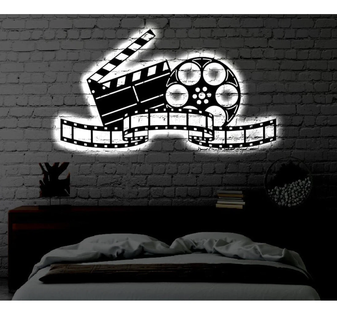 Personalized Metal Sign - Led Cinema Light Up Theater Theatre Fathers Day MonoGram