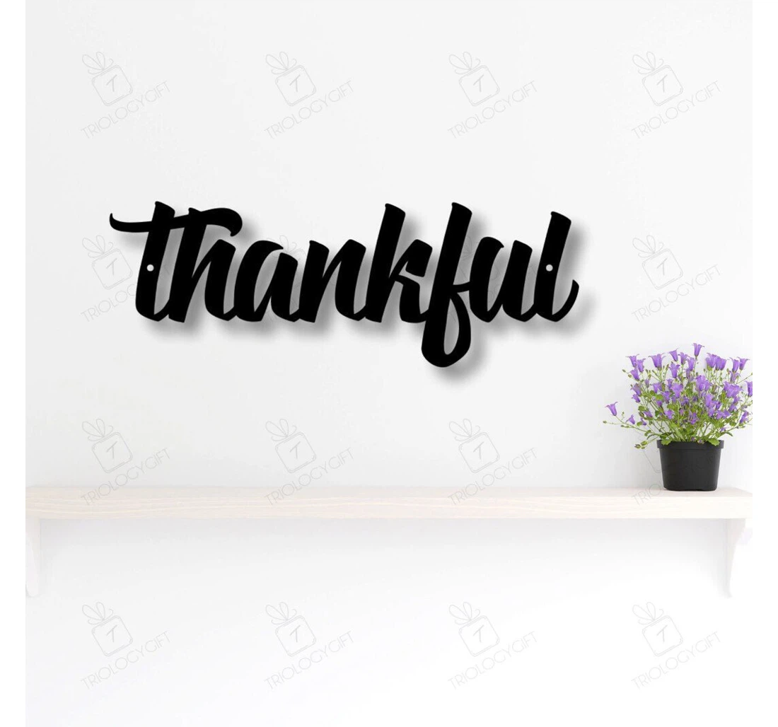 Personalized Metal Sign - Custom Thankful Farmhouse Thankful Mothers Day MonoGram