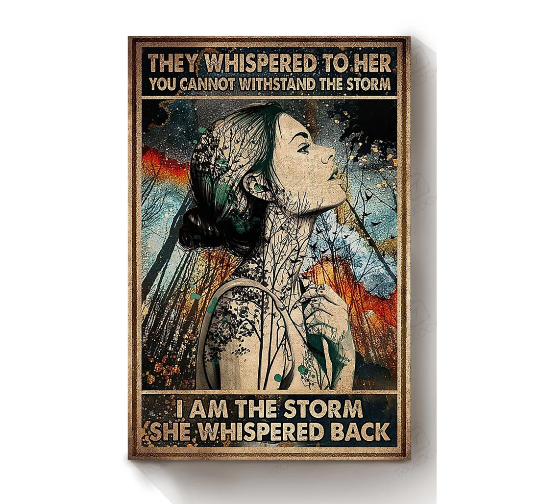 Poster, Canvas - She Whispered To Her Tattoos Artist Tattoo Idea Tattoo Tattoos Shop Print Framed Wall Art