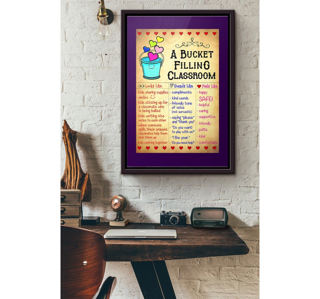 Poster, Canvas - Bucket Filling Looks Like Shirt Matte Print Framed Wall Art