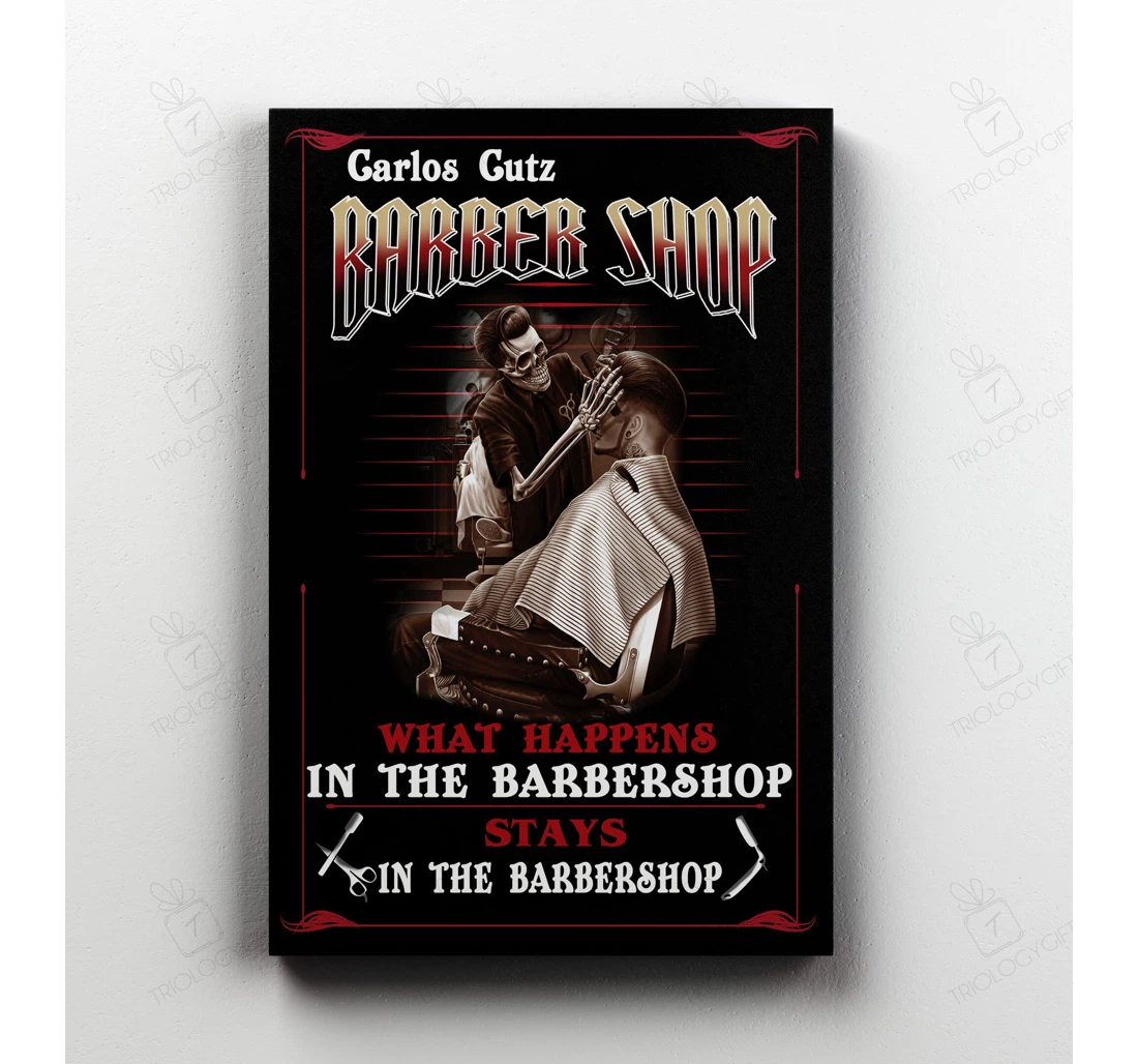 Poster, Canvas - Barber Shop I Dont Stop When I Tired I Stop When Im Done Personalized Barber Hairdresser Gallery Idea S Print Framed Wall Art