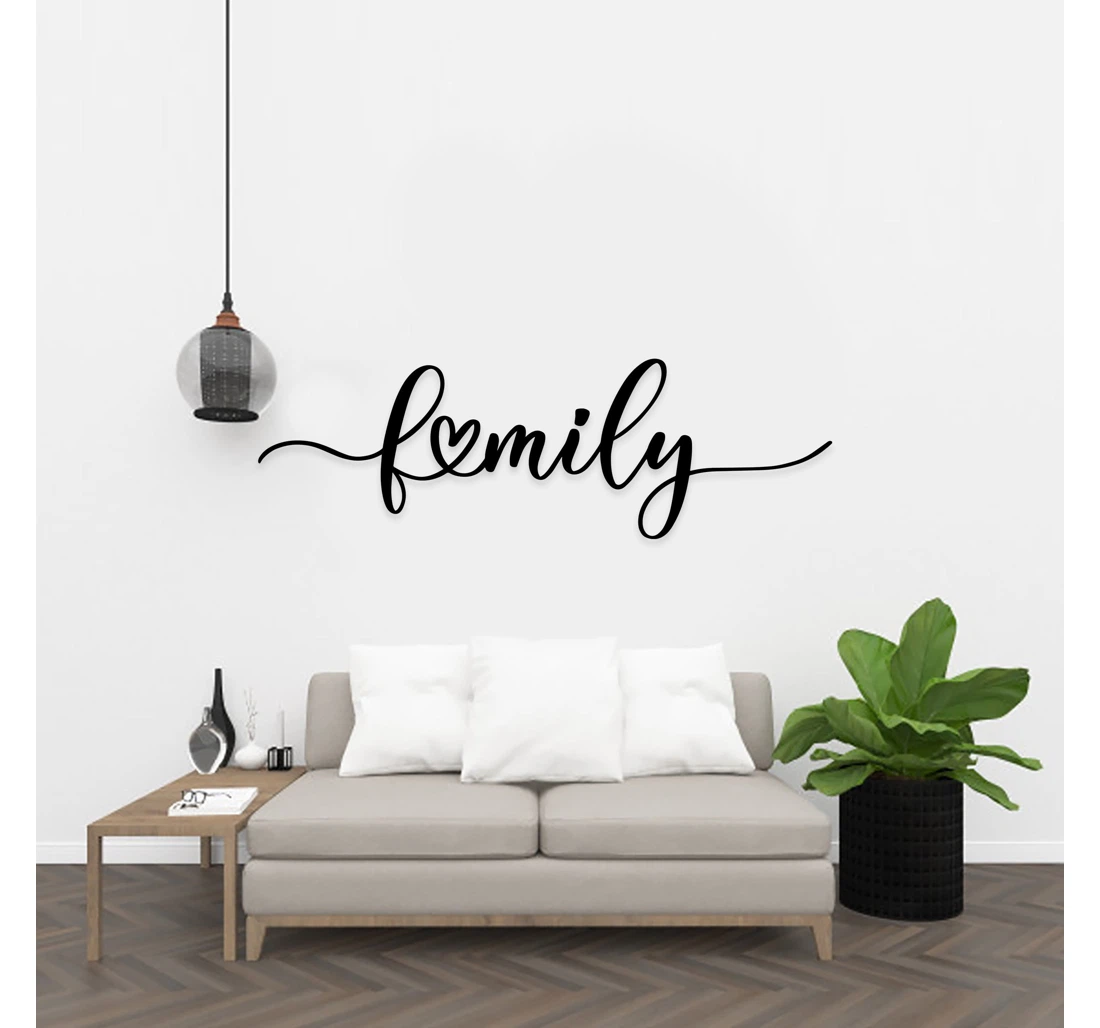 Personalized Metal Sign - Namashops Family Family Script Family Script Farmhouse Custom Holiday MonoGram