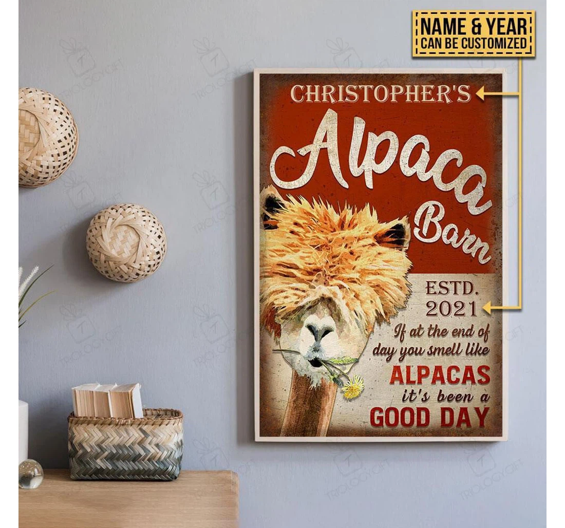 Poster, Canvas - Personalized Frames Alpaca Barn Good Day S Print Framed Wall Art